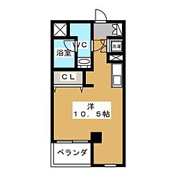JMF-Residence新横浜 ワンルームの間取図画像
