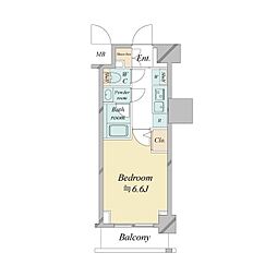 ドゥーエ新横浜 1Kの間取図画像
