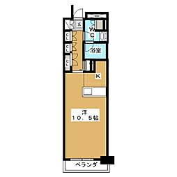 HF新横浜レジデンス 1Kの間取図画像