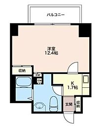 アドミラーブル横濱 1Kの間取図画像