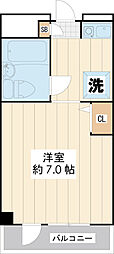 KJメゾン岸根公園 1Kの間取図画像