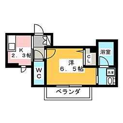キュランダヒル 1Kの間取図画像