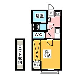 グランディール小机 1Kの間取図画像