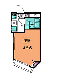 ドム登戸2 ワンルームの間取図画像