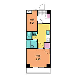 メルサージュ百合ヶ丘 3階2Kの間取り
