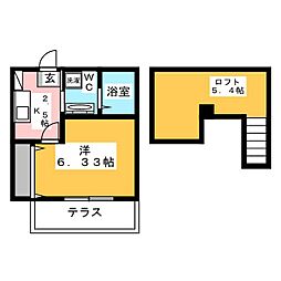 アノンテラス向ヶ丘遊園5 1Kの間取図画像