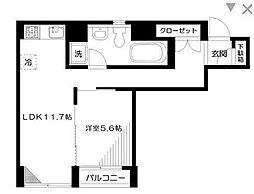 コート向ケ丘 1LDKの間取図画像