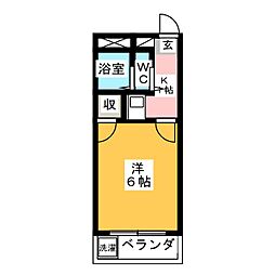 シティーホームズ中山 1Kの間取図画像
