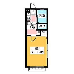 フォトサンテーズ 1Kの間取図画像