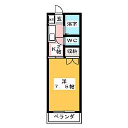ミーツハウストラウム 1Kの間取図画像