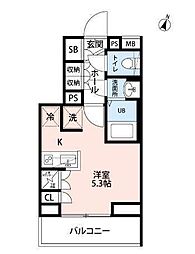 川崎市多摩区登戸マンション ワンルームの間取図画像