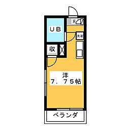 第1イーグルマンション ワンルームの間取図画像