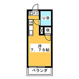 第1イーグルマンション ワンルームの間取図画像