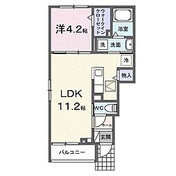 湘南シティコート 1LDKの間取図画像