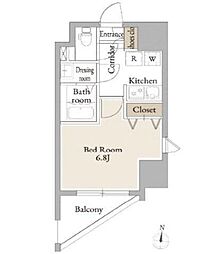 LiveCasa平塚 1Kの間取図画像