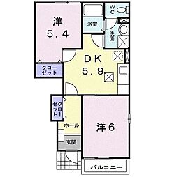 間取図画像 2DK
