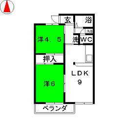 間取図画像 2LDK