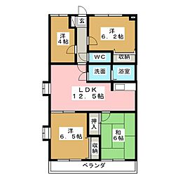 アルテールＳ 2階4LDKの間取り