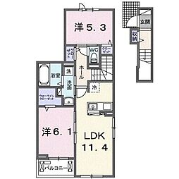 間取図画像 2LDK