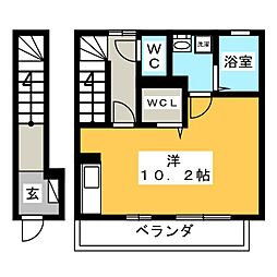 ローズウィンド ワンルームの間取図画像