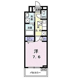 池田ハイツB 1Kの間取図画像
