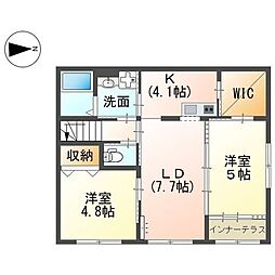 OLIVA 2LDKの間取図画像
