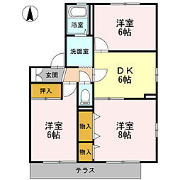 エスペランサ・ディアスB 3DKの間取図画像