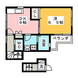 アメニティ・F 1DKの間取図画像