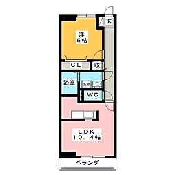 エスペランサ 1LDKの間取図画像