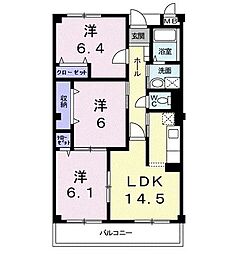 ブィオラヒルズ 3LDKの間取図画像