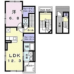 アミーゴ2 1LDKの間取図画像