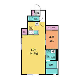 メルヴェーユ町田 1階1LDKの間取り