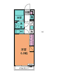 リブリ・スミレ 1階1Kの間取り