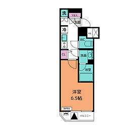 GENOVIA町田 3階1Kの間取り