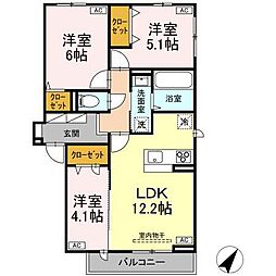 D-ROOM N 2階3LDKの間取り