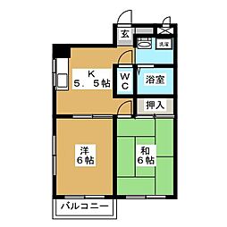 マ・メゾン相模原 2Kの間取図画像