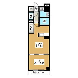 ベルテックス 1LDKの間取図画像