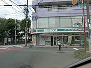 コンビニ「ローソンストア100まで340m」