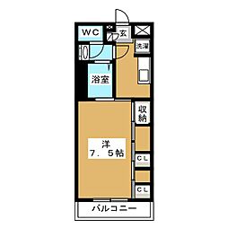 リブリ・ロイヤルサクセス 1Kの間取図画像