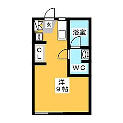 コーポムトウ ワンルームの間取図画像