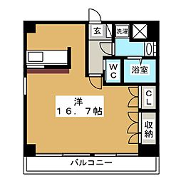 OZ-COURT 1Kの間取図画像