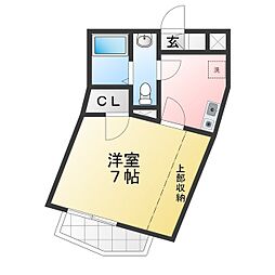 フラッツ70 1Kの間取図画像