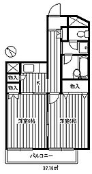 グランシャリオ 3階2Kの間取り