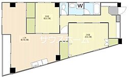 栄屋ハイツ 2LDKの間取図画像