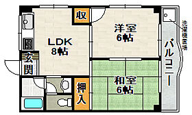 ＴＯＨＯマンション第2 405 ｜ 兵庫県宝塚市三笠町（賃貸マンション2LDK・4階・41.85㎡） その2