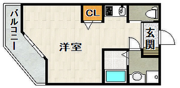 パティーナ中山寺 303｜兵庫県宝塚市中筋4丁目(賃貸マンション1R・3階・25.10㎡)の写真 その2