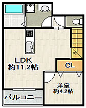 arbre fuille(アルブルフィーユ) 201 ｜ 兵庫県宝塚市野上1丁目（賃貸アパート1LDK・2階・38.96㎡） その2