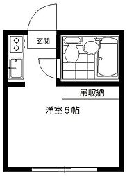 プラザドゥホンチョウ 101 1階ワンルームの間取り