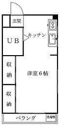 ニュー最上 ワンルームの間取図画像