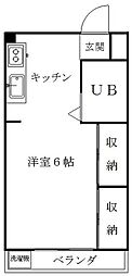 ニュー最上 1Kの間取図画像
